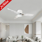 3 ABS Blades Decorative Low Floor Flush Mount Ceiling Fan With Light