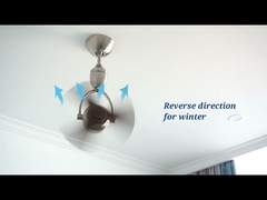 Moderno controle remoto de gerencio pequeno do ventilador de teto da C.C. do níquel de 14 polegadas