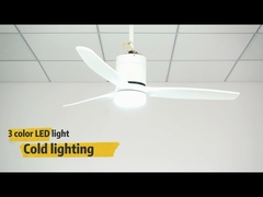 Ventilador de teto de madeira maciça Simplicity 3 lâminas com motor 35W