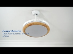 Ventilador de teto com 3 lâminas retráteis e 3 cores claras para restaurante e quarto residencial