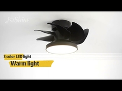 Ventilador de teto pequeno decorativo da montagem nivelada do motor quieto da C.C. com luz conduzida