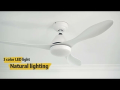 Luz alta plástica do ventilador de teto do diodo emissor de luz do RPM Dimmable com controle remoto