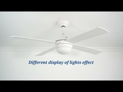 Cor que muda iluminando o fã de teto interno do diodo emissor de luz de Dimmable com controlo a distância