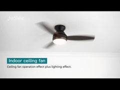 Ventilador de teto montado nivelado preto de 42 polegadas com luzes para o quarto