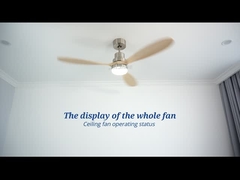 O fã de teto esperto da madeira maciça 110v do OEM colore o motor de C.A. em mudança