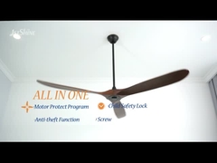 70 3 da madeira maciça polegadas de fã de teto com o motor quieto de controle remoto da C.C.