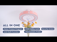 Fã de teto nivelado com tema das crianças, motor do rosa do fã de teto do diodo emissor de luz da montagem da C.C.