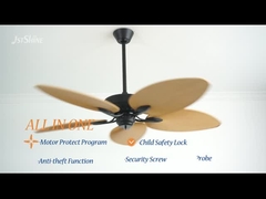 Fã de teto tropical do estilo 56 da C.C. do motor 5 das lâminas polegadas de fã de teto com controlo a distância