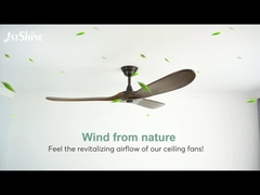 60 do motor quieto da C.C. do fã de teto polegadas de luz moderna conduzida branca do fã