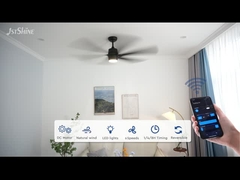 Ventilador de tecto maior Luz 6 Abs Lâmina Negro Moderno Alto Volume de Ar