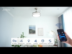 Ventilador de teto invisível WIT Dimmable LED Light 3 Pc Blades quarto interior