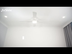 Fã de teto branco de controle remoto das velocidades do motor 6 da C.C. com as 4 lâminas do MDF