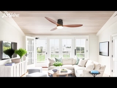 52 polegadas Flush montado ventilador teto luz plástico DC motor decorativo