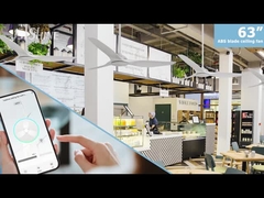 Ventilador de teto branco com comando remoto motor DC 3 lâmina de plástico