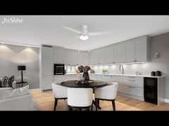 Ventilador de tecto branco moderno de 48 polegadas com motor de corrente elétrica de tração leve