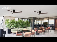 Ventilador de tecto de madeira de noz com controle remoto