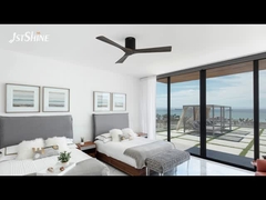 Ventilador de teto de madeira escura com motor de CC silencioso de alta velocidade