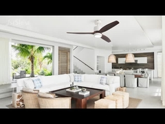 Ventilador de teto decorativo com lâmina de madeira leve Motor DC silencioso de alta velocidade