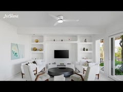 Ventilador de teto moderno 2 em 1 com lâmpadas ABS de motor DC