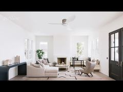 Ventilador de Teto Moderno 48'' com Pás de Plástico, Motor DC e Modelo de Dupla Função com Kit de Luz Opcional