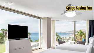 Ventilador de teto retrátil de 36 polegadas com luz LED