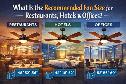 Últimas notícias da empresa sobre Qual é o tamanho recomendado do ventilador para restaurantes, hotéis e escritórios?