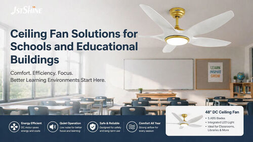 Últimas notícias da empresa sobre Soluções de ventiladores de teto para escolas e edifícios educativos