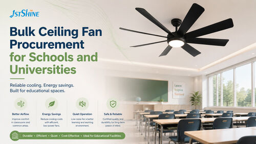 Últimas notícias da empresa sobre Aquisição em massa de ventiladores de teto para escolas e universidades