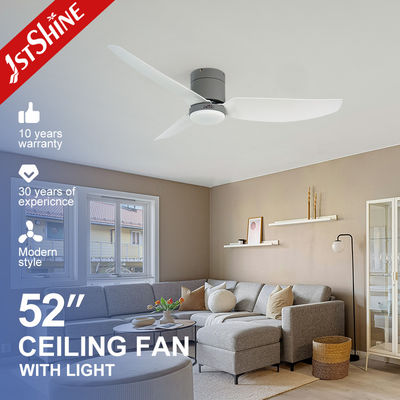 Bom preço Ventilador de teto decorativo de baixo perfil de montagem embutida com luz LED e controle remoto on-line