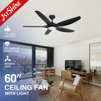 Bom preço Ventilador de teto moderno preto com luz LED 5 ABS on-line
