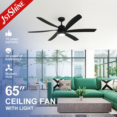 Bom preço Larger 6 Abs Blades Modern Ceiling Fan Led Light Black High Air Volume 65 polegadas on-line