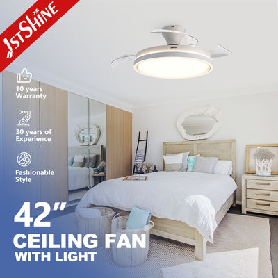 qualidade  Flush Mounted 42" Retractable Ceiling Fan Light DC Motor 6 Speed Remote Control Fábrica