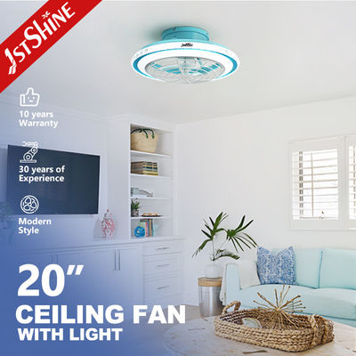 qualidade  Blue Modern 220V LED Ceiling Fan With Dimming LED Light And Remote Control Fábrica