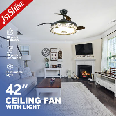 Bom preço Controlo a distância invisível do candelabro do fã de teto da música ultra quieta on-line