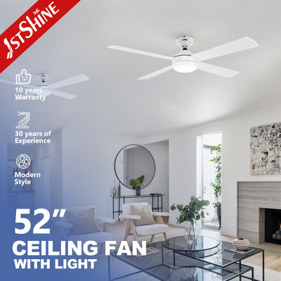 qualidade  Dc Motor 6 Speeds Remote Control White Ceiling Fan With 4 MDF Blades Fábrica