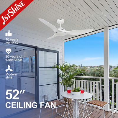 Bom preço Ventilador de teto branco de 52 polegadas sem luz ABS Blade Smart APP Control on-line