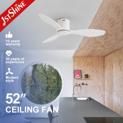 Bom preço Ventilador de teto de plástico de 48 polegadas com pás de ABS brancas, montagem embutida e iluminação LED regulável on-line