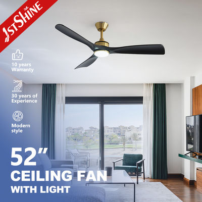 Bom preço Ventilador de tecto LED de 52 polegadas personalizável e apagável com lâminas ABS duráveis e controle remoto on-line