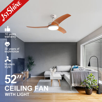 Bom preço Ventilador de teto moderno de plástico de 52/42 polegadas com pás de ABS, motor DC e luz LED on-line
