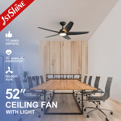 Qualidade Ventilador de teto de motor de corrente contínua de 52 polegadas com suporte a dispositivos inteligentes e luz LED apagável Fábrica
