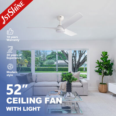 Bom preço Ventilador de Teto Moderno Branco de Plástico de 52 Polegadas com Motor DC e Controle Remoto on-line