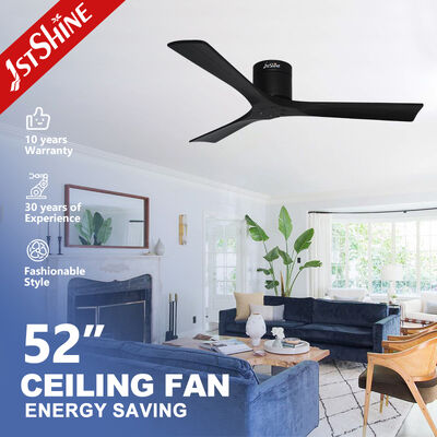 Bom preço Ventilador de teto embutido com lâminas de madeira maciça de 52