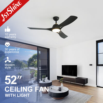 Bom preço Ventilador de teto inteligente de 52 polegadas com motor de luz LED DC e 3 lâminas ABS para interiores modernos On-line