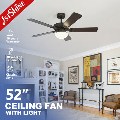 Bom preço Ventilador de Teto Moderno de 52 Polegadas com Luz, Motor DC e Controle Remoto de 6 Velocidades on-line