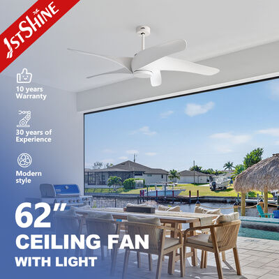 Bom preço Ventilador de teto de plástico ABS com 5 pás de 62 polegadas, luz LED e motor DC On-line