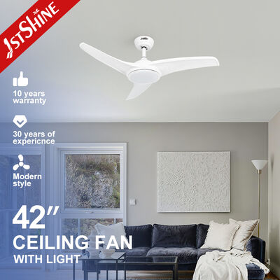 Bom preço Ventilador de teto moderno branco de 42 polegadas com motor de corrente contínua e luz LED apagável com controle remoto On-line