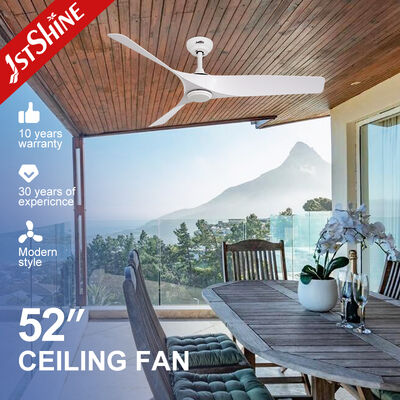 Bom preço Ventilador de teto branco moderno de 52 polegadas com motor DC silencioso e 3 lâminas ABS On-line