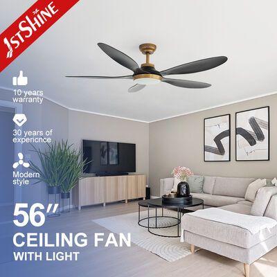 Bom preço Ventilador de teto de plástico moderno de 56 polegadas com motor de corrente contínua e luz LED de economia de energia On-line